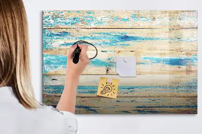 Magnetisk tavla med penna i repat trä