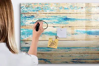 Magnetisk tavla med penna i repat trä