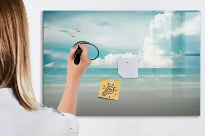 Magnetisk rittavla med motiv av havslandskap