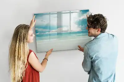 Magnetisk rittavla med motiv av havslandskap