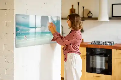Magnetisk rittavla med motiv av havslandskap