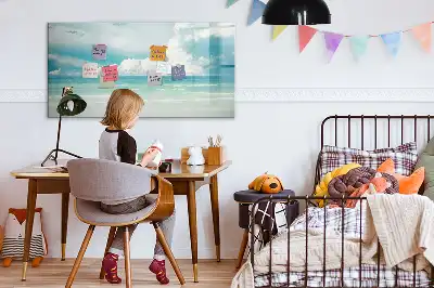 Magnetisk rittavla med motiv av havslandskap