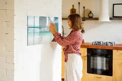 Magnetisk rittavla med motiv av havslandskap
