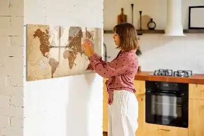 Magnetisk rittavla världskarta i gammal stil