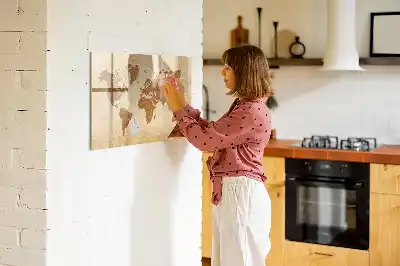 Magnetisk rittavla världskarta i gammal stil