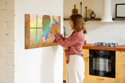 Magnetisk rittavla med regnbågsvärldskarta