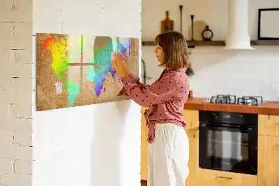 Magnetisk rittavla med regnbågsvärldskarta