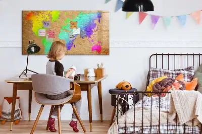 Magnetisk rittavla med regnbågsvärldskarta