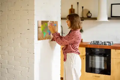 Magnetisk rittavla med regnbågsvärldskarta
