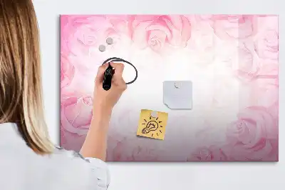 Magnetisk tavla med penna rosabstraktion