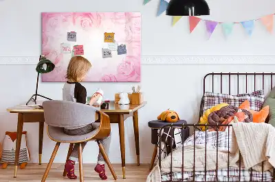 Magnetisk tavla med penna rosabstraktion