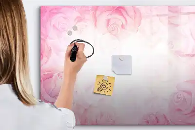 Magnetisk tavla med penna rosabstraktion