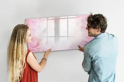 Magnetisk tavla med penna rosabstraktion