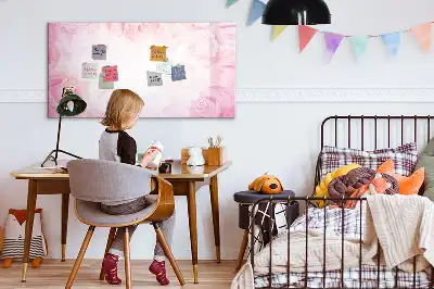 Magnetisk tavla med penna rosabstraktion