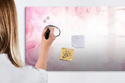 Magnetisk tavla med penna rosabstraktion