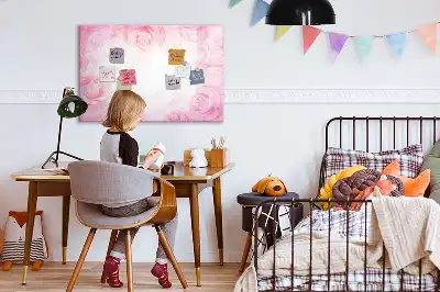 Magnetisk tavla med penna rosabstraktion