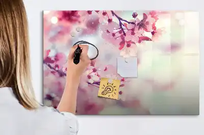Magnetisk tavla med penna motiv med vårblommor