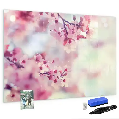 Magnetisk tavla med penna motiv med vårblommor