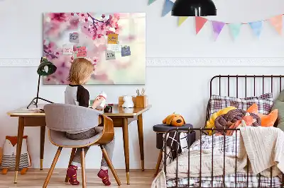 Magnetisk tavla med penna motiv med vårblommor