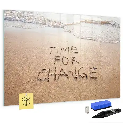 Magnetisk tavla med penna motiv med strandcitat