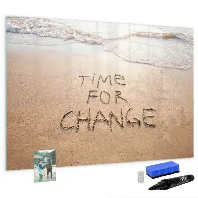 Magnetisk tavla med penna motiv med strandcitat