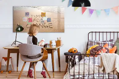 Magnetisk tavla med penna motiv med strandcitat