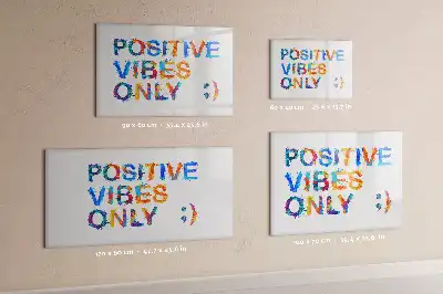 Magnetisk tavla med penna med motiv av ett positivt citat