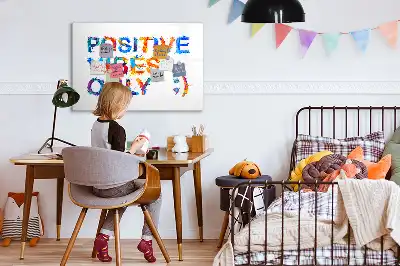 Magnetisk tavla med penna med motiv av ett positivt citat