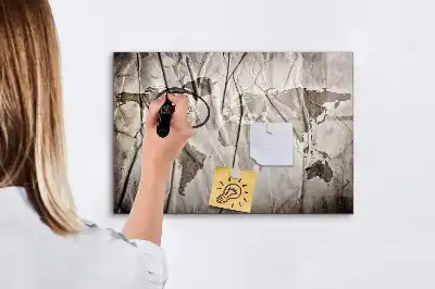 Magnetisk rittavla med världskartamönster