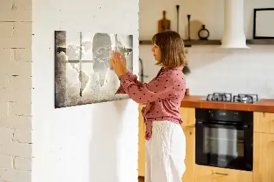 Världskarta magnetisk tavla inklusive penna