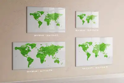 Magnetisk tavla med penna karta med motiv av grönt gräs
