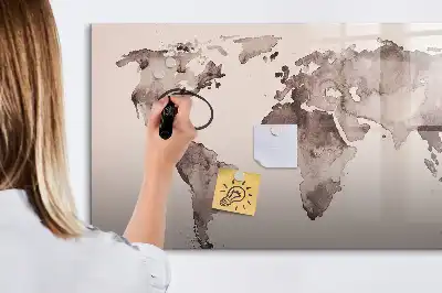Magnetisk rittavla akvarellvärldskarta