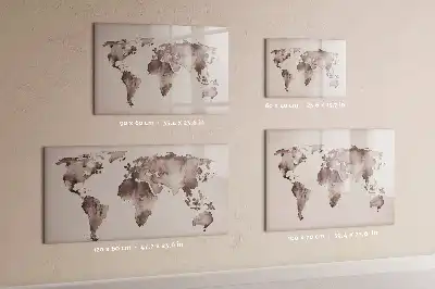 Magnetisk rittavla akvarellvärldskarta