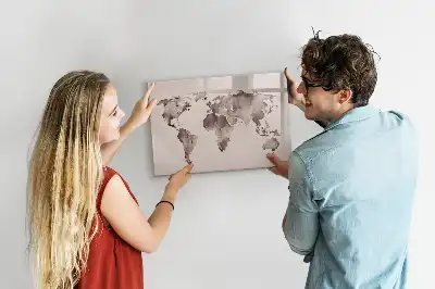 Magnetisk rittavla akvarellvärldskarta