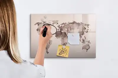 Magnetisk rittavla akvarellvärldskarta