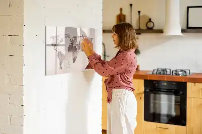Magnetisk rittavla akvarellvärldskarta