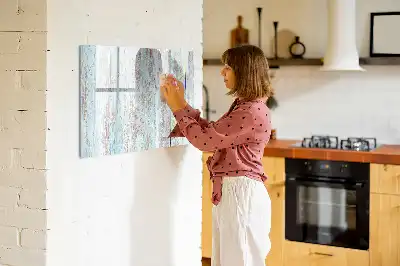 Magnetisk rittavla i pastellfärgat trä