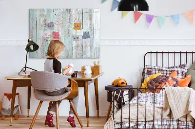 Magnetisk rittavla i pastellfärgat trä