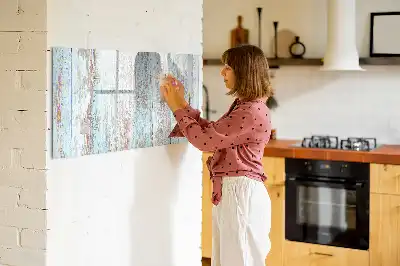 Magnetisk rittavla i pastellfärgat trä