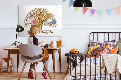 Magnetisk rittavla i form av ett gammalt släktträd