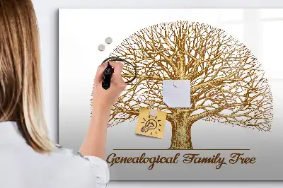 Magnetisk rittavla i form av ett gammalt släktträd