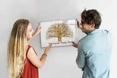 Magnetisk rittavla i form av ett gammalt släktträd