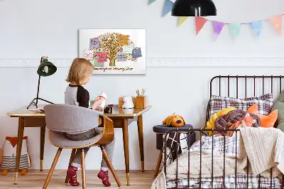 Magnetisk rittavla i form av ett gammalt släktträd