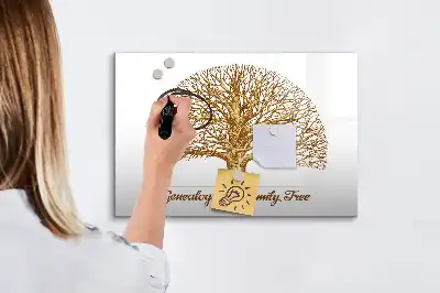 Magnetisk rittavla i form av ett gammalt släktträd