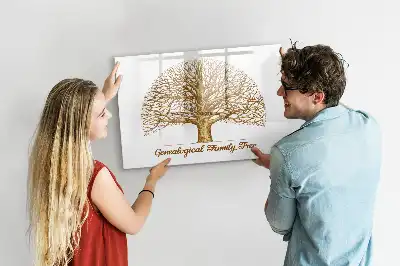 Magnetisk rittavla i form av ett gammalt släktträd
