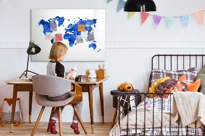 Magnetisk rittavla med motiv av kosmisk världskarta