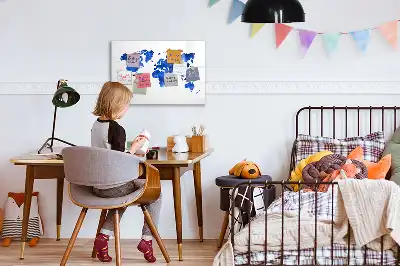 Magnetisk rittavla med motiv av kosmisk världskarta