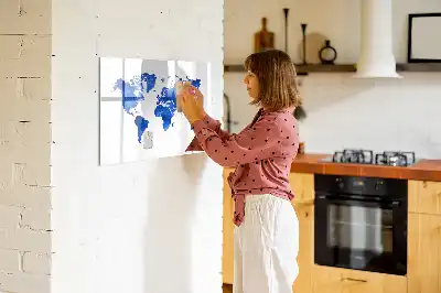Magnetisk rittavla med motiv av kosmisk världskarta