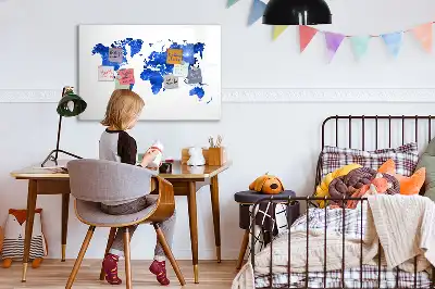 Magnetisk rittavla med motiv av kosmisk världskarta