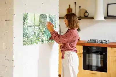 Magnetisk tavla med penna med motiv av exotiska blad